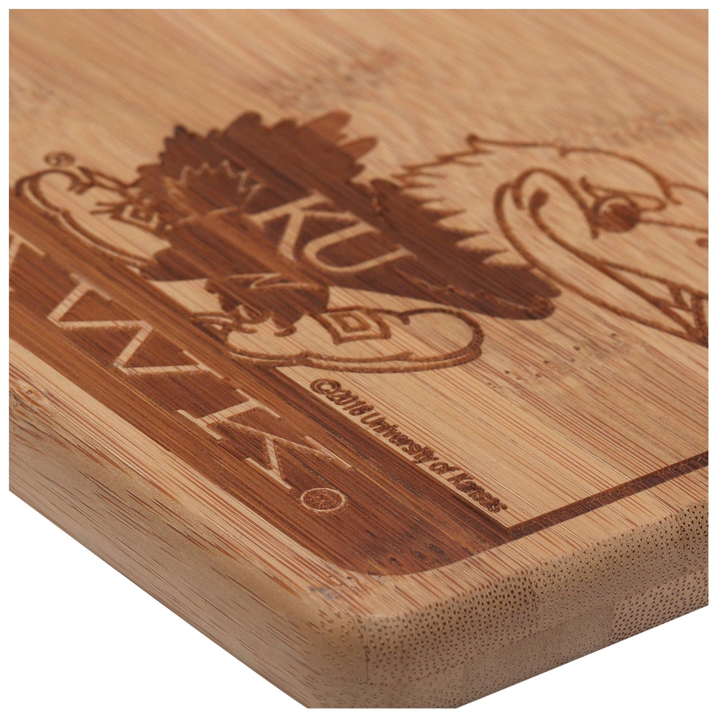 University of Kansas Rock Chalk Jayhawk Bamboo Cutting Board