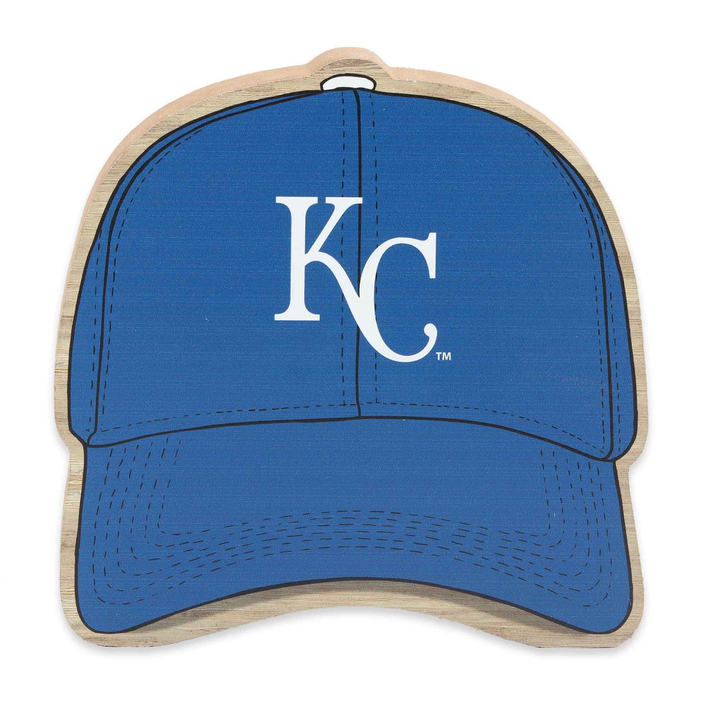 MLB Kansas City Royals Ballcap Chunky Wood Decor