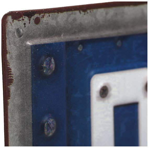 University of Kansas Rock Chalk Embossed Metal Sign