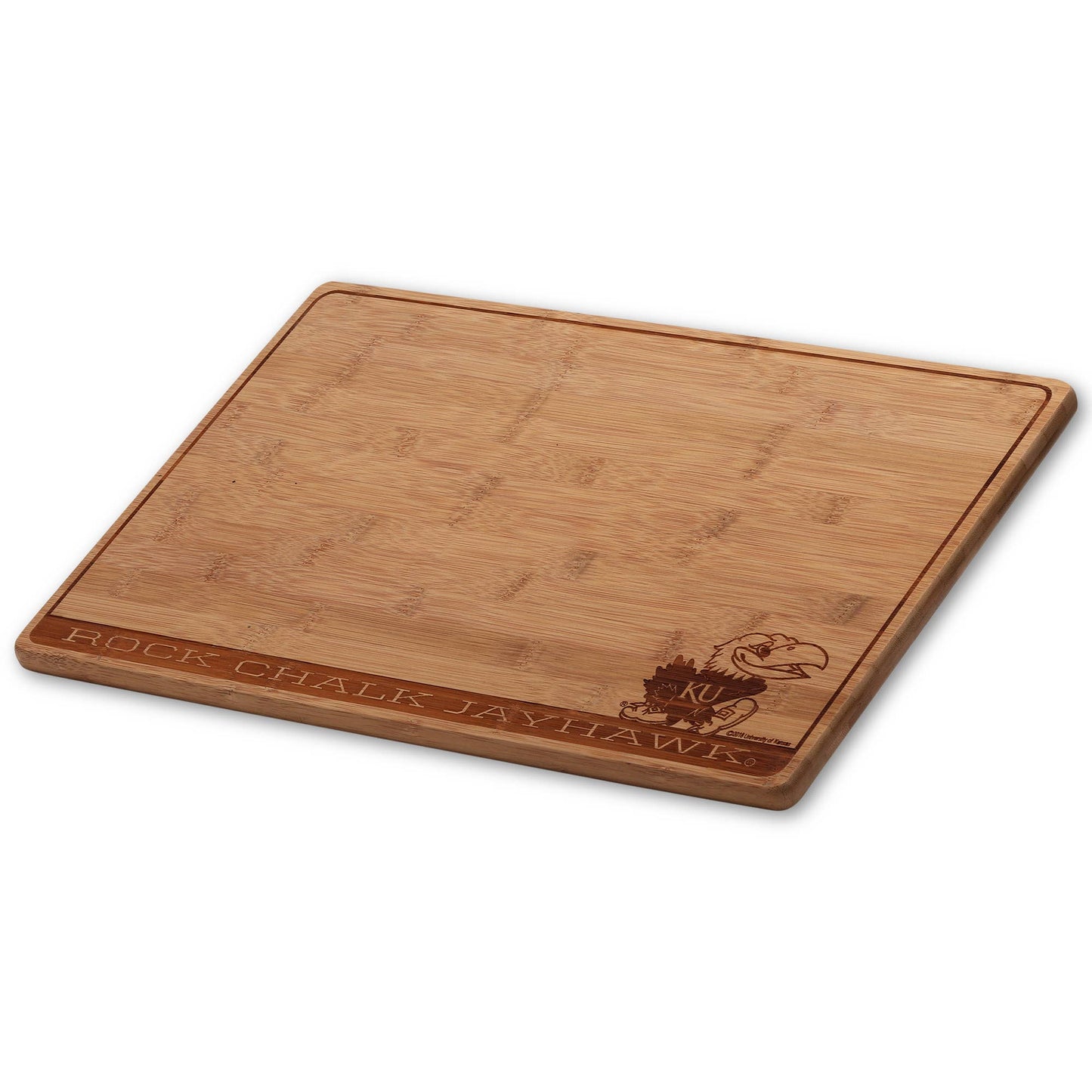 University of Kansas Rock Chalk Jayhawk Bamboo Cutting Board