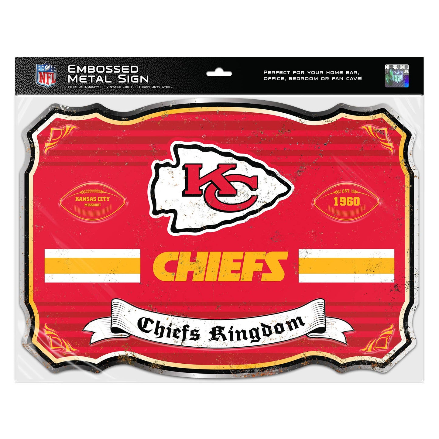 Kansas City Chiefs Giant Metal Sign