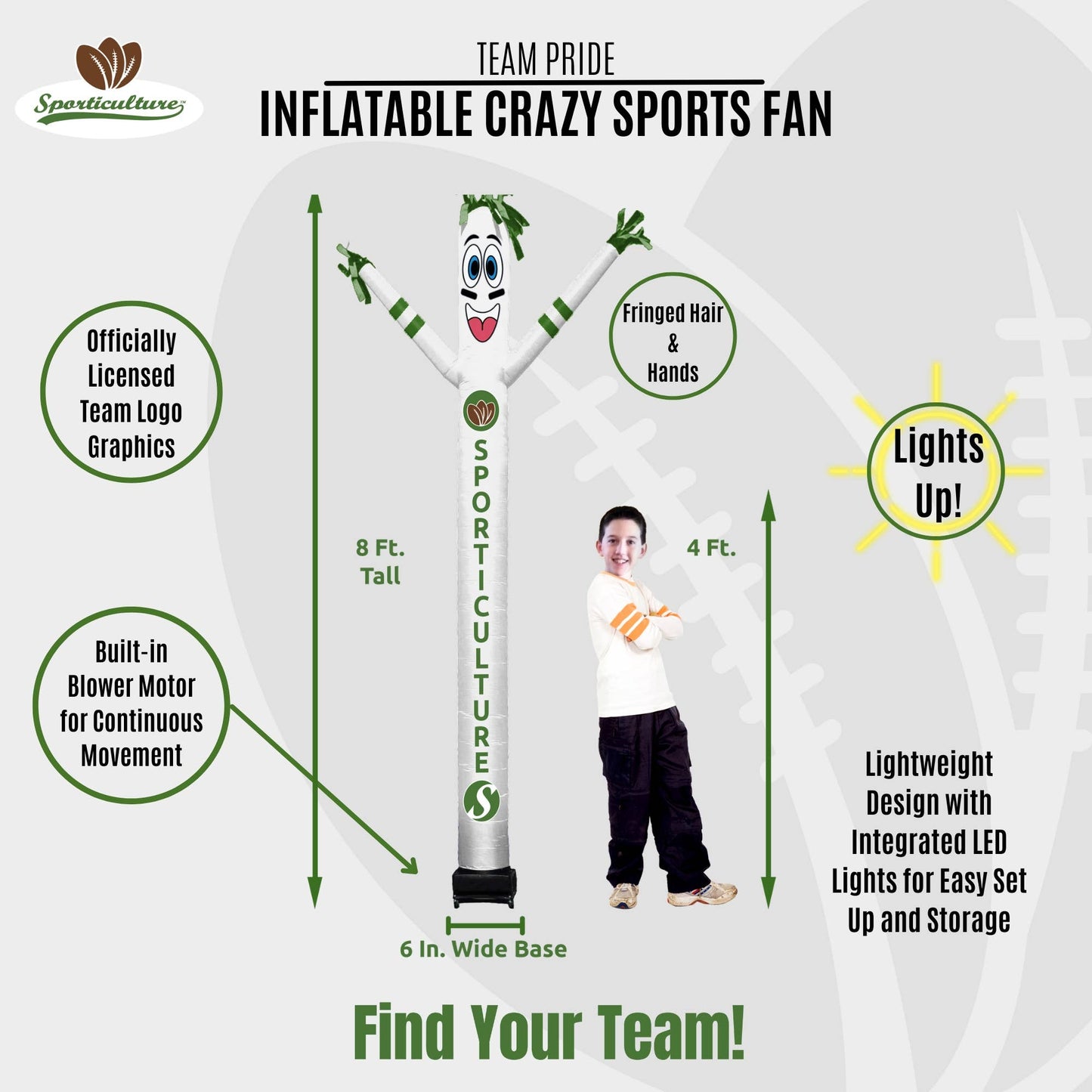 NFL Kansas City Chiefs Inflatable Crazy Sports Fan