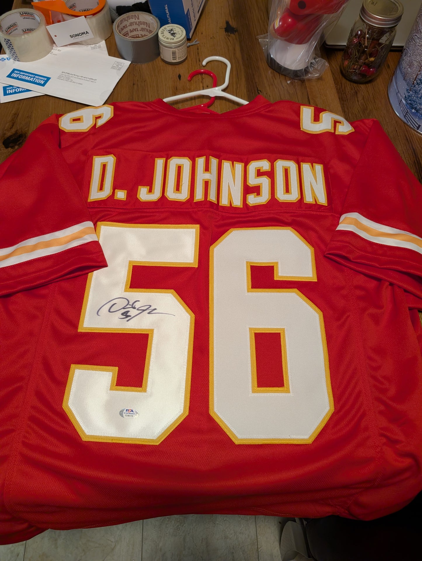 Derrick Johnson #56 Kansas City Chiefs signed jersey!