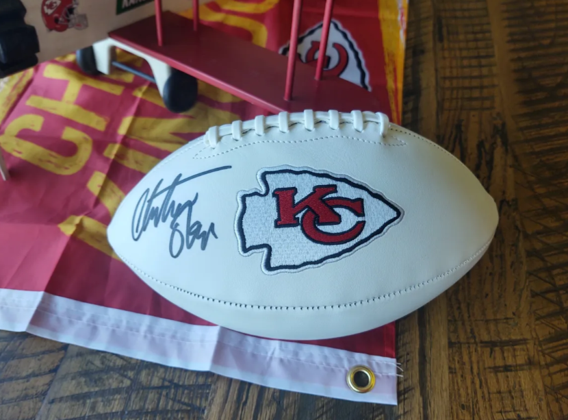 Chiefs Christian Okoye signed football