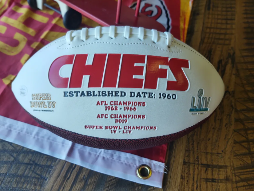 Chiefs Christian Okoye signed football