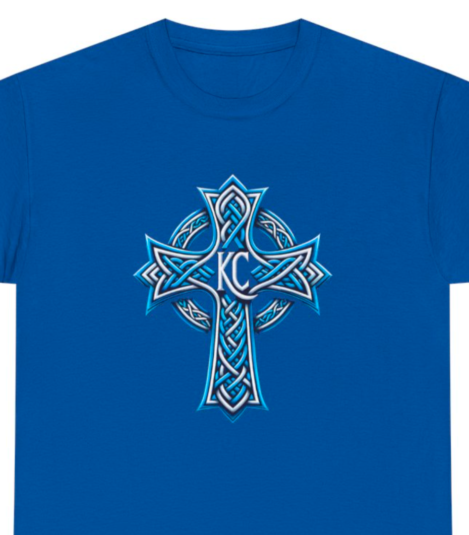 KC Celtic Cross short sleeve (blue)