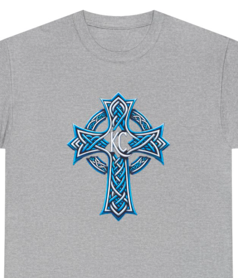 KC Celtic Cross short sleeve (blue)