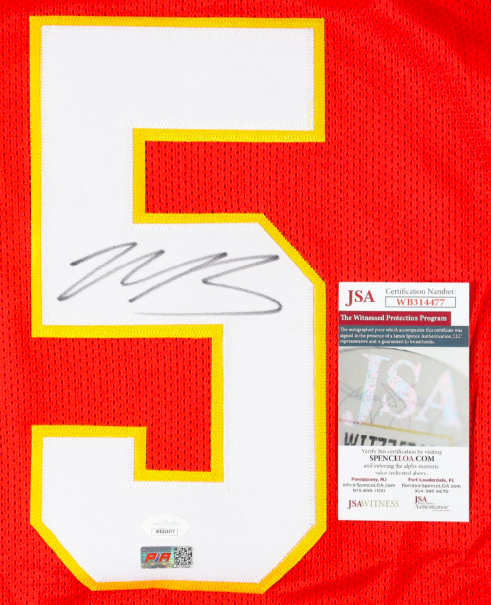 Marquis Brown #5 Kansas City Chiefs signed jersey!