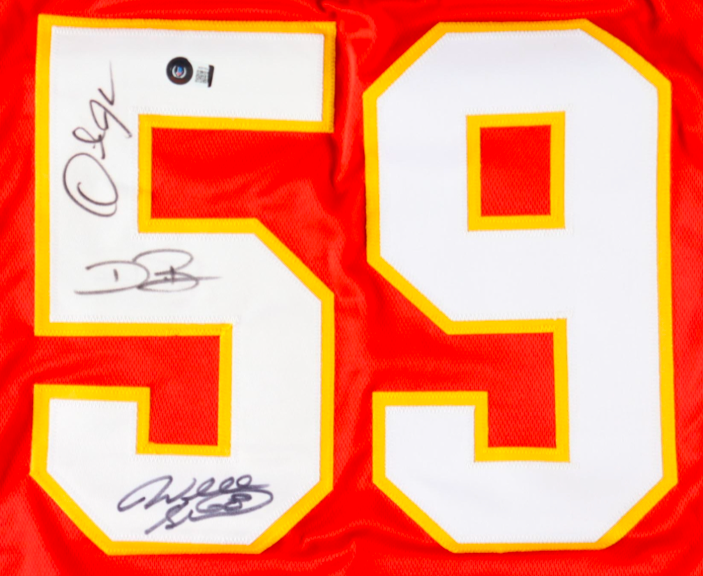 Chiefs Hall of Fame #59 multi signed jersey!