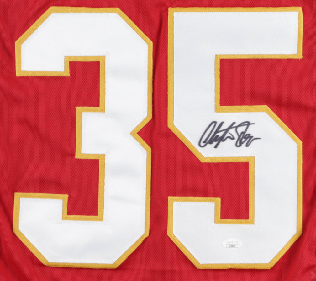 Christian Okoye #35 Kansas City Chiefs signed jersey!