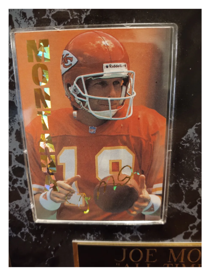 Joe Montana, Chiefs football card wall decor