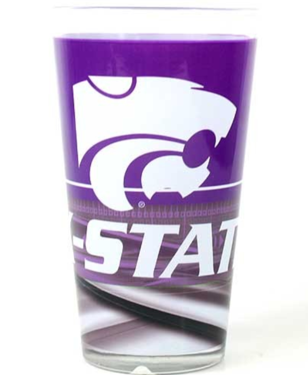 KState Wildcats KSU Pint Glass - 16 OZ Glass Stadium Style