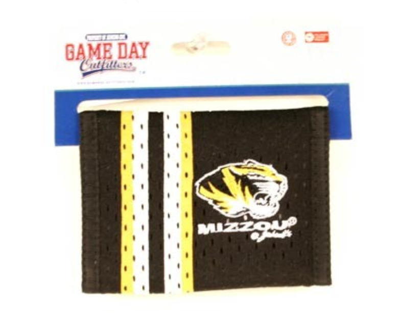 University of Missouri Tigers Wallet - Mesh Striped Wallet