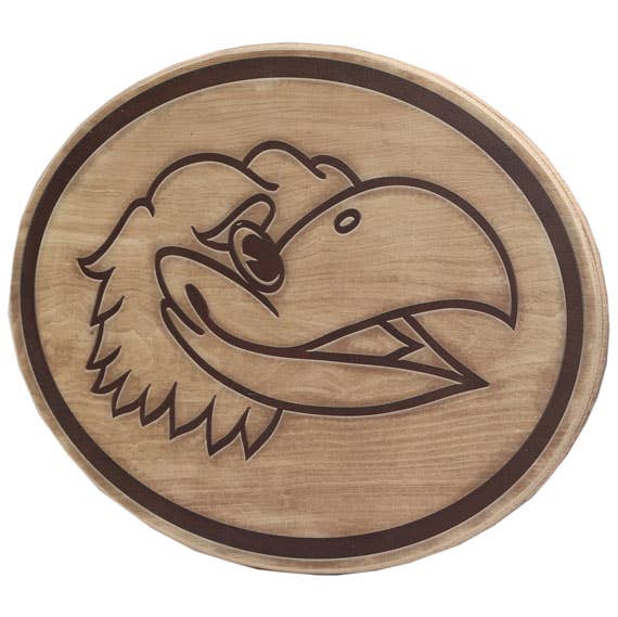 University Of Kansas Jayhawks Logo Wood Wall Art