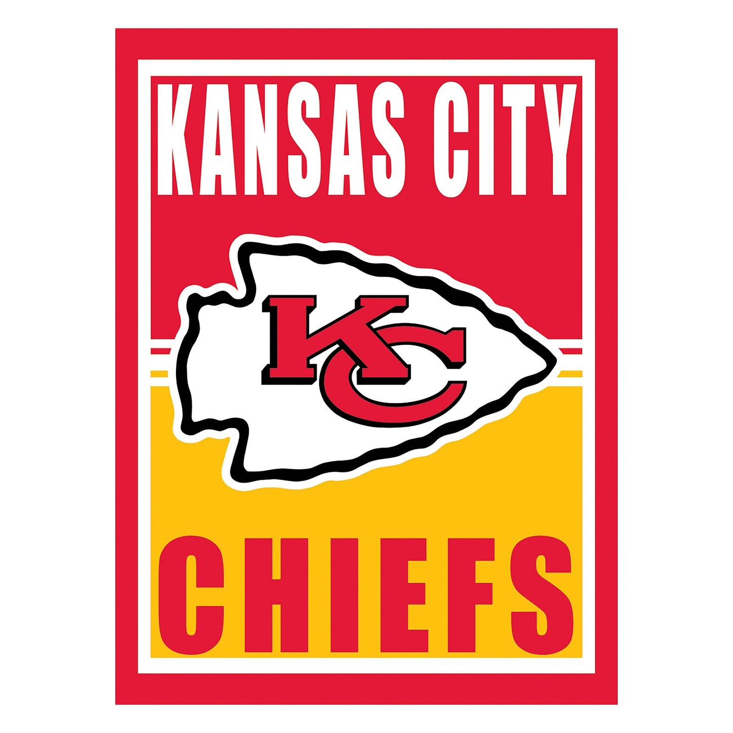 Kansas City Chiefs metal wall sign! 11-1/2" x 15.5" tall
