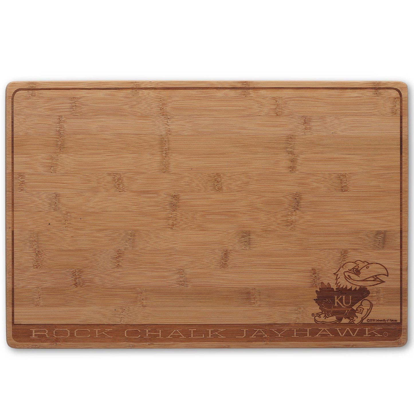 University of Kansas Rock Chalk Jayhawk Bamboo Cutting Board