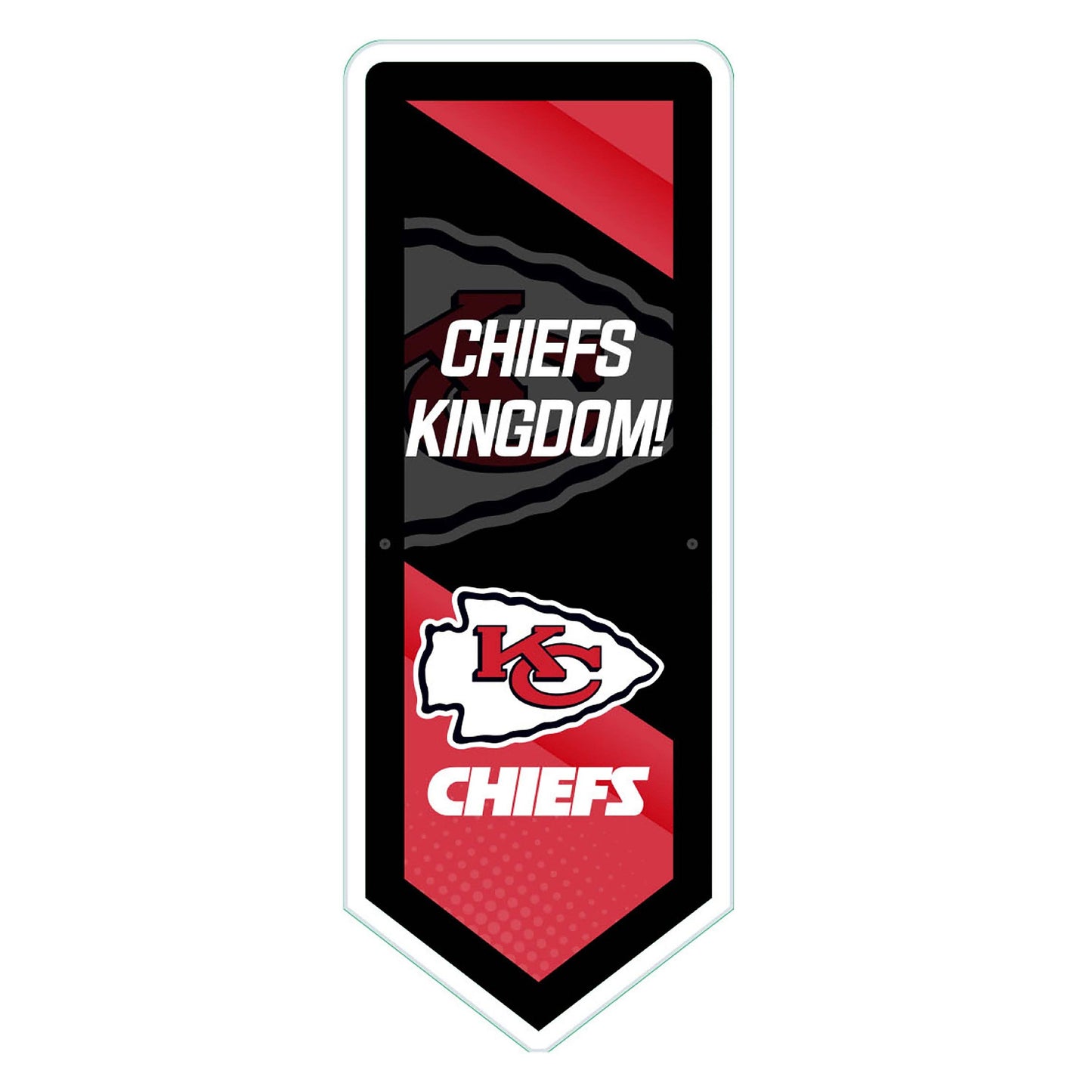 Kansas City Chiefs LED Wall Decor, Chiefs Kingdom Pennant