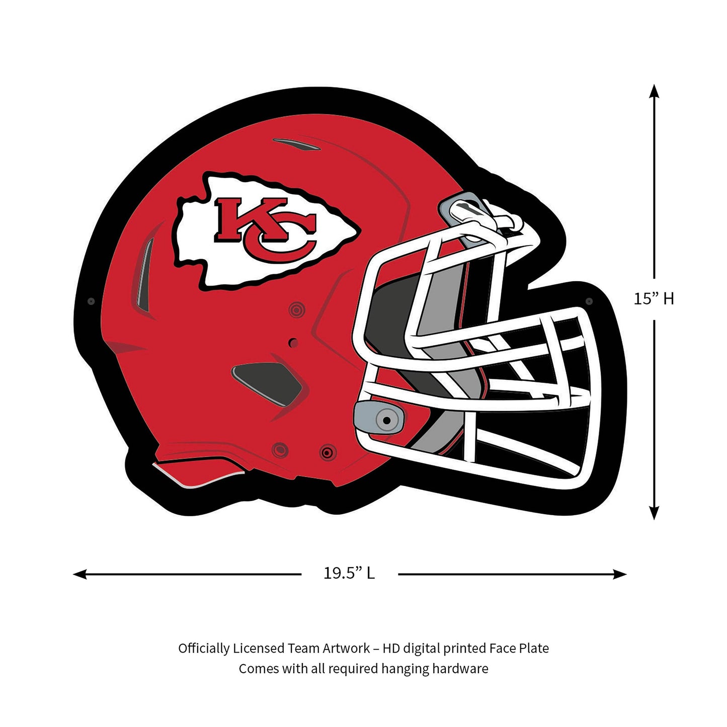 LED Wall Decor, Helmet, Kansas City Chiefs