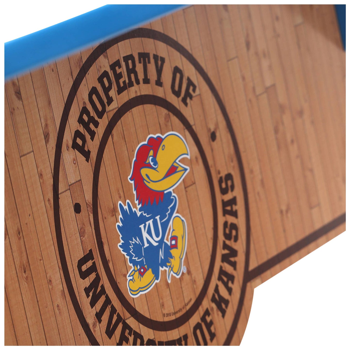 University of Kansas Property of KU Wood Wall Shelf