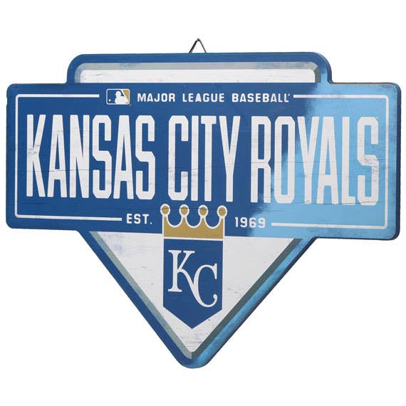Kansas City Royals Home Plate Wood Wall Decor