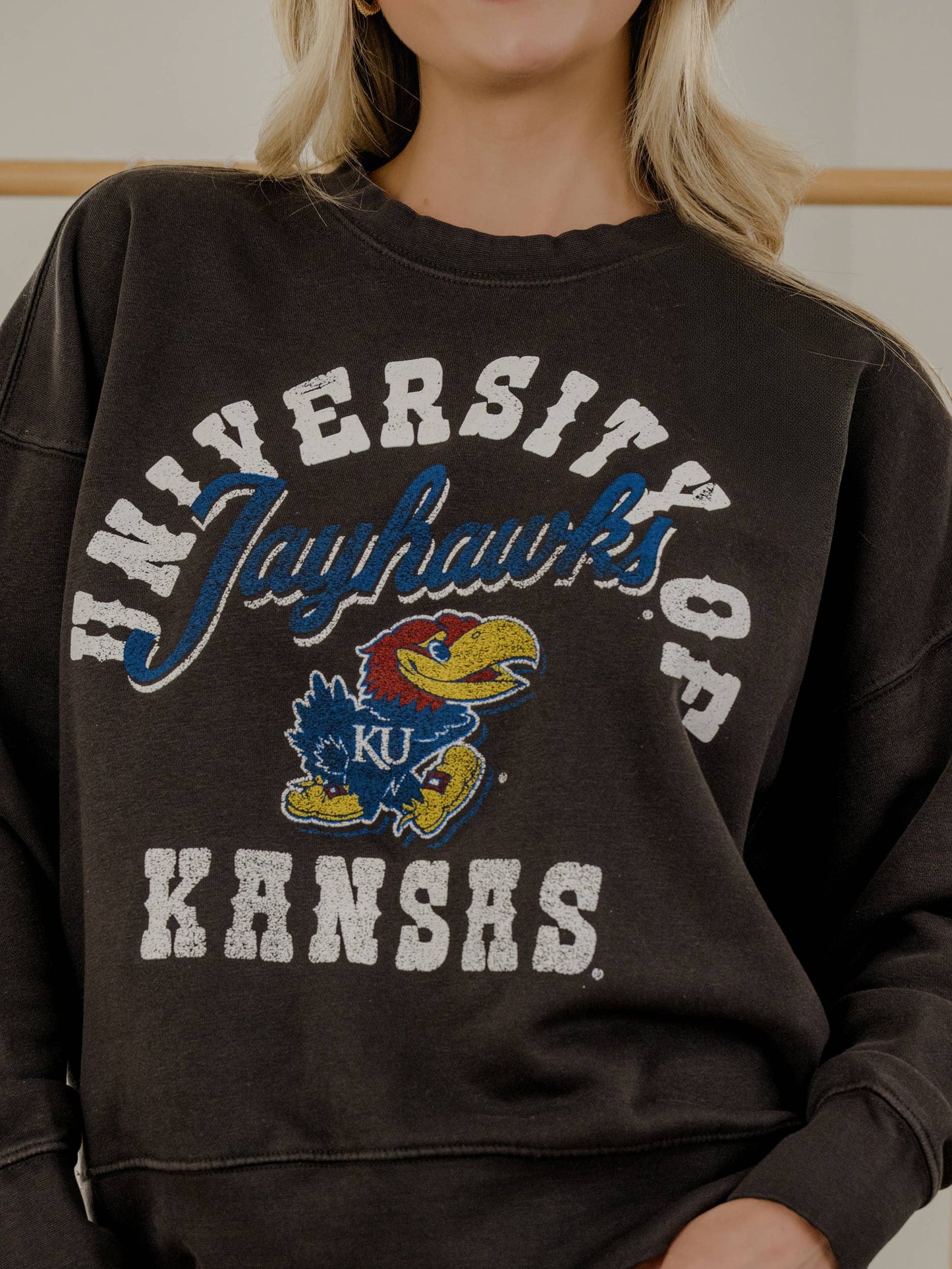 KU Jayhawks Draft Smoke Oversized Hi-Dive Sweatshirt