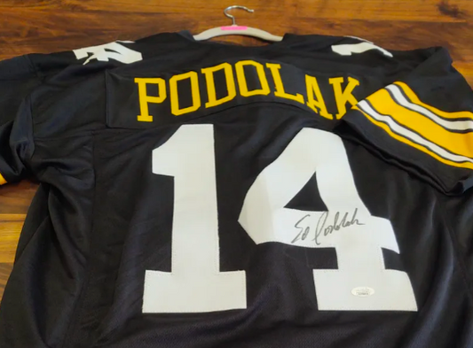Ed Podolak #14 Iowa Hawkeye signed jersey