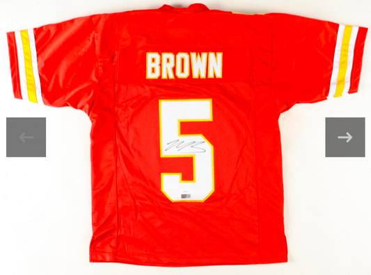 Marquis Brown #5 Kansas City Chiefs signed jersey!
