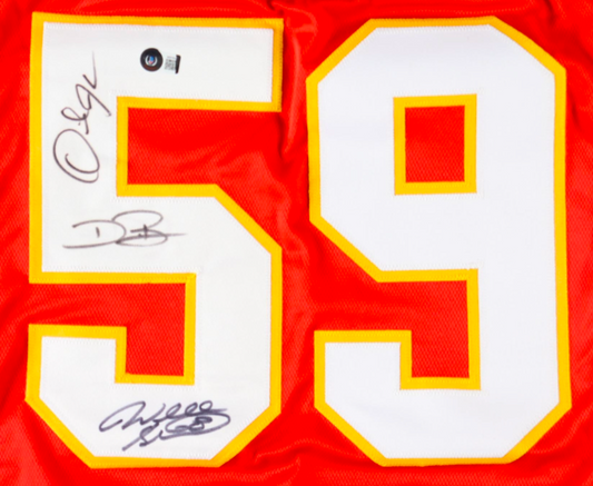 Chiefs Hall of Fame #59 multi signed jersey!