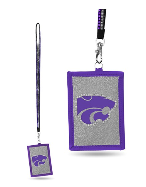 Kansas State University KSU Bling - Bling Lanyards With ID Holder