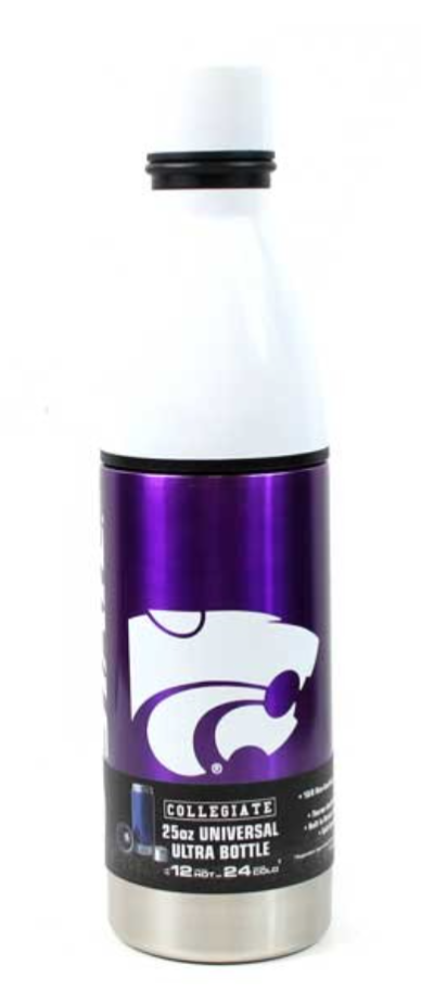 Kansas State Wildcats KSU Bottles - 25 OZ Stainless Steel Universal Hot/Cold Bottle