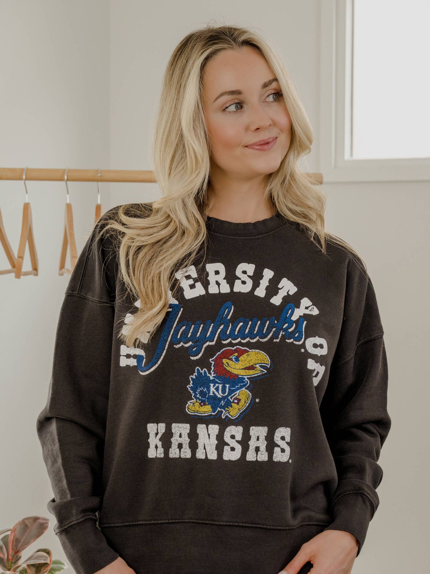 KU Jayhawks Draft Smoke Oversized Hi-Dive Sweatshirt