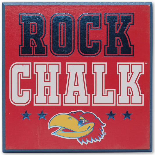 University Of Kansas Rock Chalk Wood Wall Decor