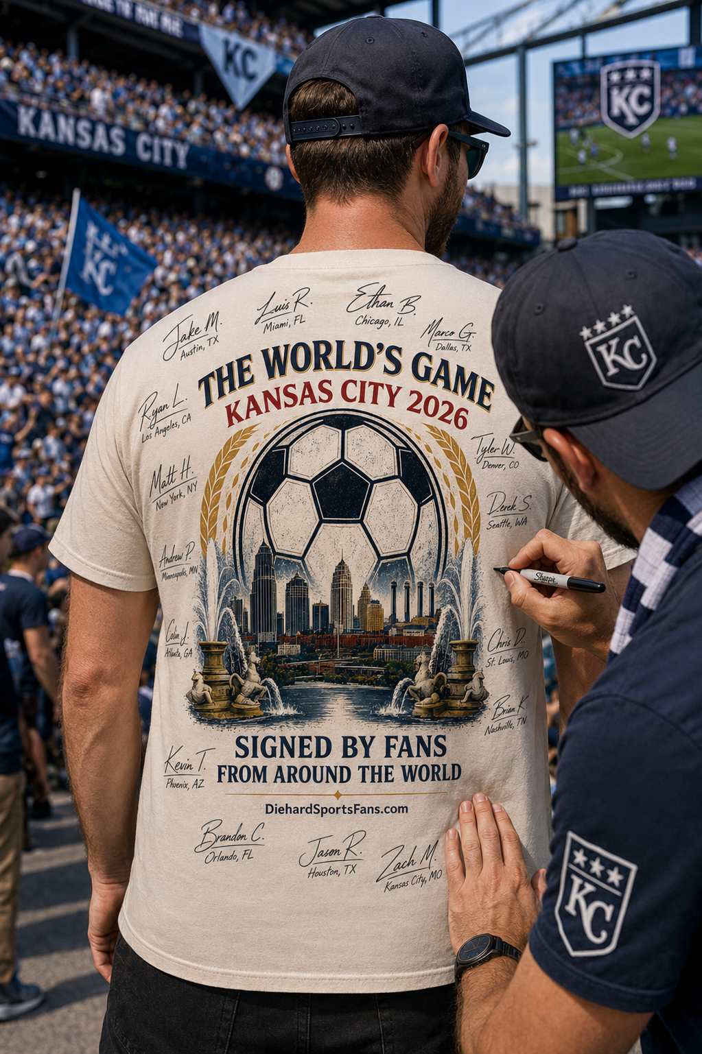 "I WAS THERE" Kansas City 2026 worldwide fan collection T-shirt